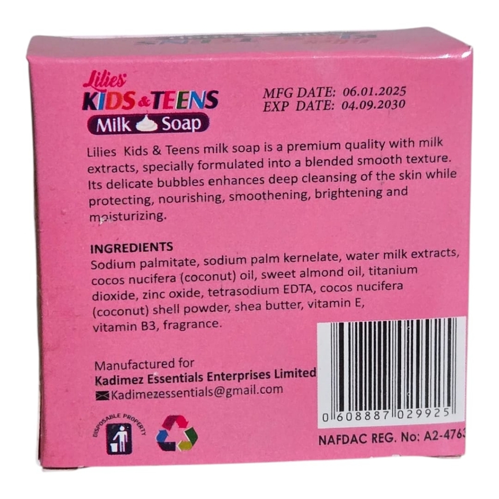 Lilies Kids And Teens Milk Soap 135g - Picture 2 of 3